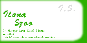 ilona szoo business card