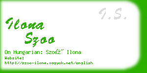 ilona szoo business card